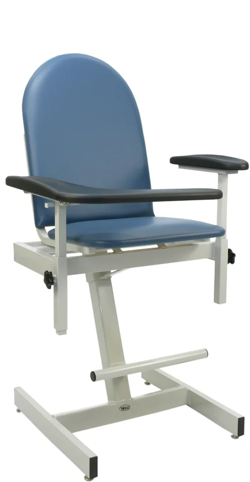 Winco Designer Blood Drawing Chair, Padded Vinyl, Blue Ridge