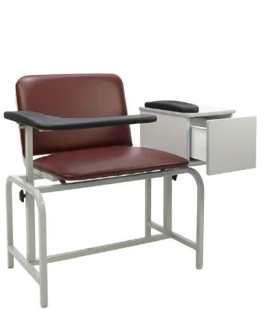 Winco Extra Large Blood Drawing Chair with Cabinet Double Adjustable Armrests Taupe – 2574-03-PR