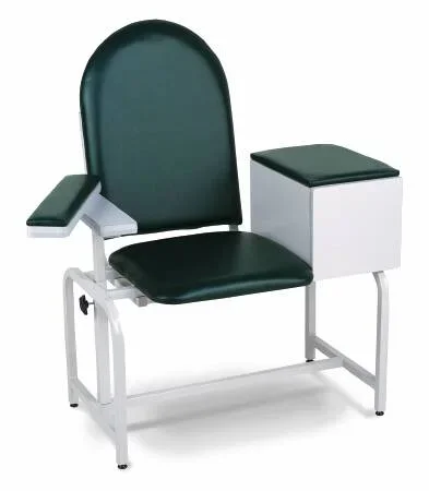 Winco Med-Pro Blood Drawing Chair Double Fixed Armrests / Single Pivot Armrest Blueridge – 2572-17
