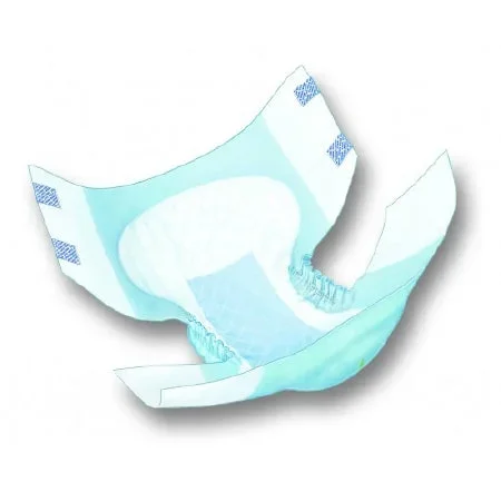 Wings Adult Incontinent Brief Tab Closure Disposable Heavy Absorbency Blue Large