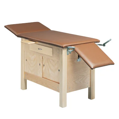 wooden exam table – enclosures, upholstered, 72″ L x 24″ W x 30″ H, 3-section – 15-1073
