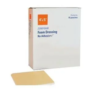 ZeniFoam Polyurethane Foam Dressing, 4″ x 4″