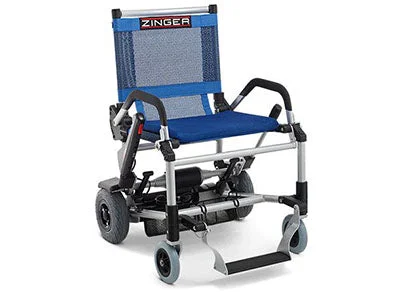 Zinger Folding Power Chair, Two-Handed Control, Blue – 43-3350