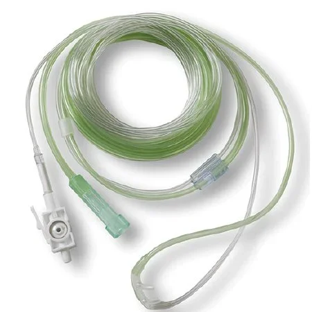 Zoll Medical LoFlo ETCO2 Sidestream ETCO2 Nasal Sampling Cannula with O2 Nasal Sampling Pediatric Curved Prong / Non-flared Tip – 8000-0357